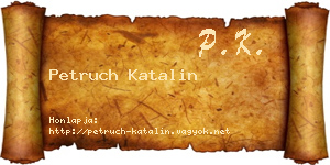 Petruch Katalin névjegykártya